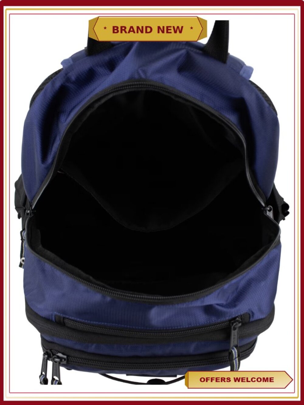 Expandable Recycled Backpack with Bungee, Padded Straps, 19 Inch - Picture 7 of 8